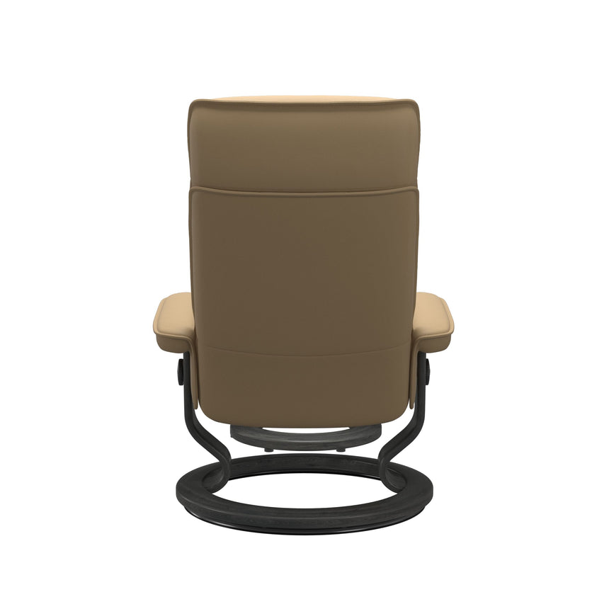 Admiral Recliner - Classic Base - Paloma Sand - Grey Wood
