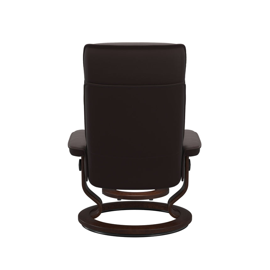 Admiral Recliner - Classic Base - Paloma Chocolate - Brown Wood