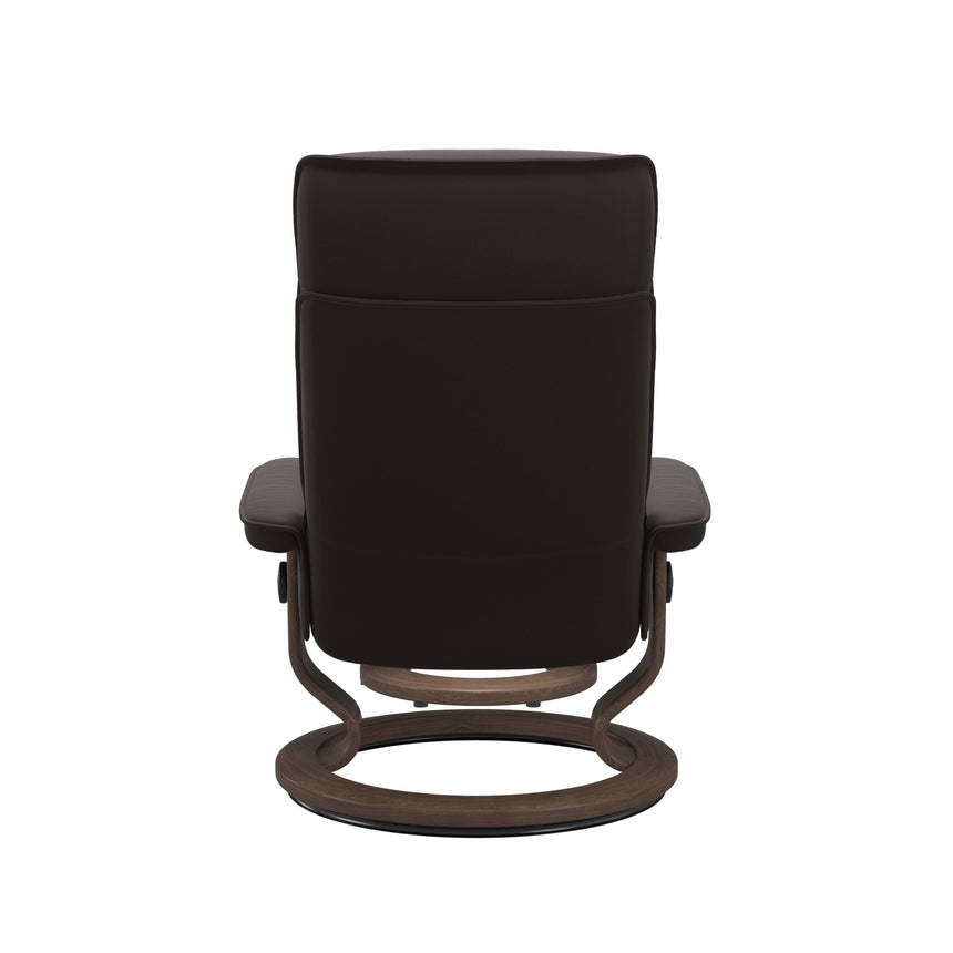 Admiral Recliner - Classic Base - Paloma Chocolate - Walnut Wood
