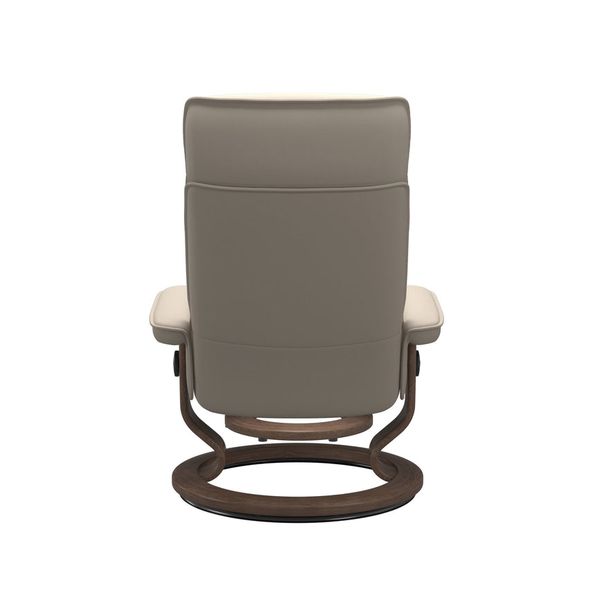 Admiral Recliner - Classic Base - Paloma Fog - Walnut Wood