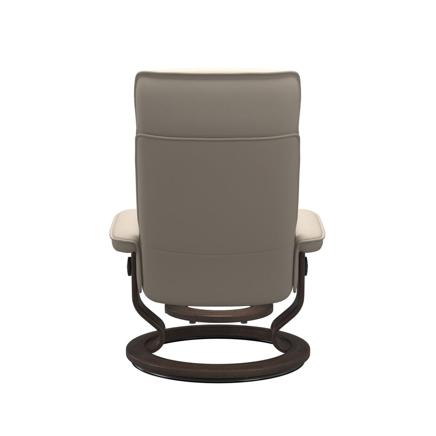 Admiral Recliner - Classic Base - Paloma Fog - Wenge Wood