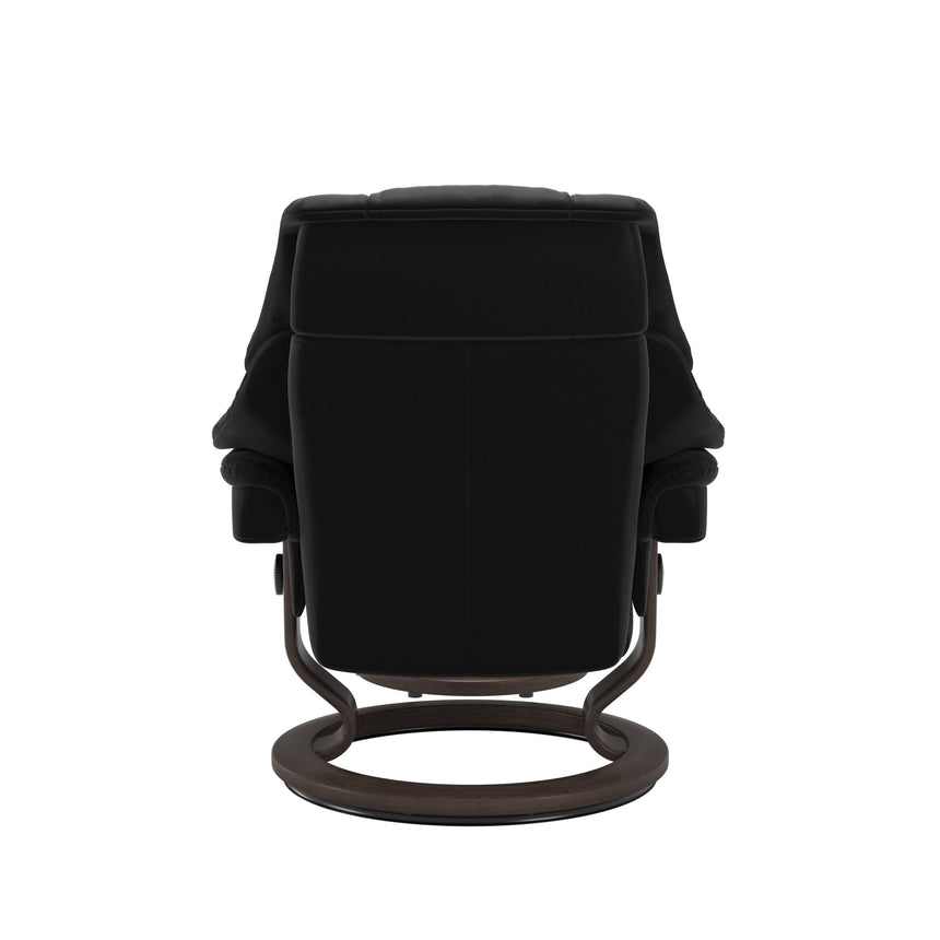 Reno Recliner - Classic Base - Paloma Black - Wenge Wood