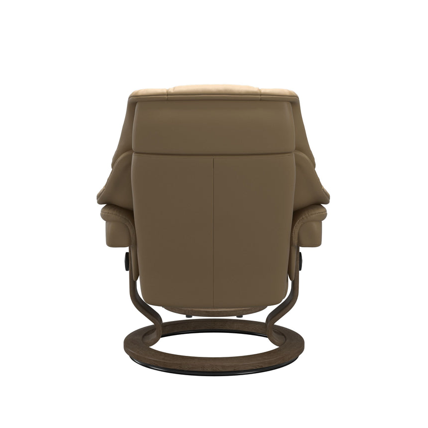 Reno Recliner - Classic Base - Paloma Sand - Smoked Oak Wood