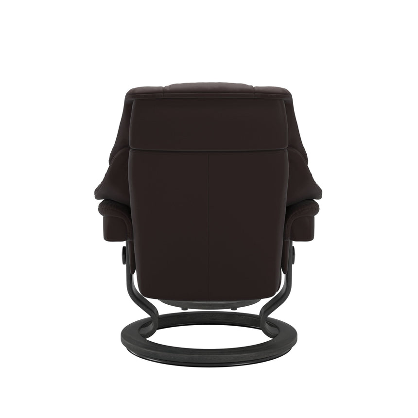 Reno Recliner - Classic Base - Paloma Chocolate - Grey Wood
