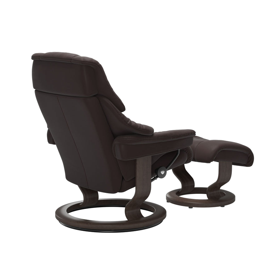 Reno Recliner - Classic Base - Paloma Chocolate - Wenge Wood