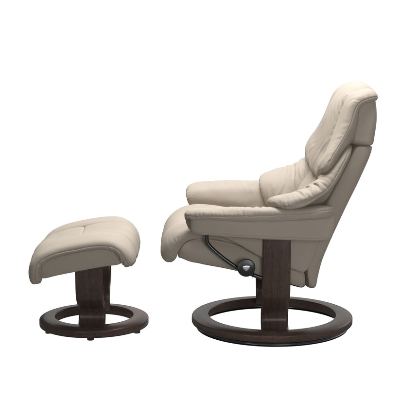 Reno Recliner - Classic Base - Paloma Fog - Wenge Wood
