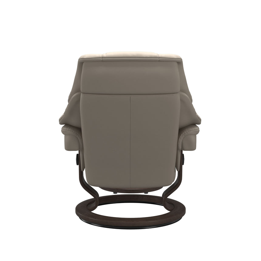 Reno Recliner - Classic Base - Paloma Fog - Wenge Wood