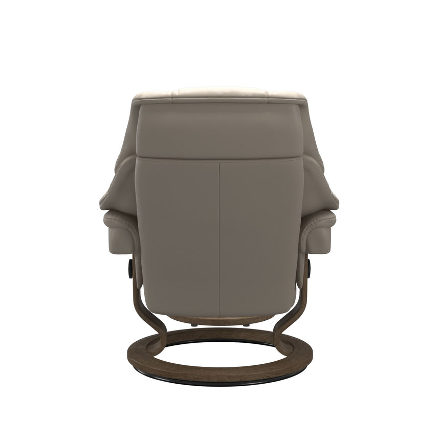 Reno Recliner - Classic Base - Paloma Fog - Smoked Oak Wood