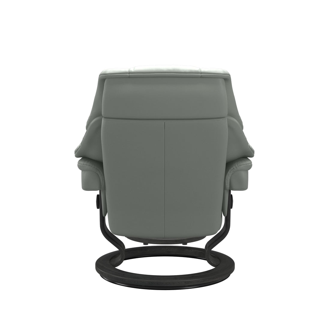 Stressless Reno Recliner Classic Base in Paloma Breezy Blue, Grey, back view
