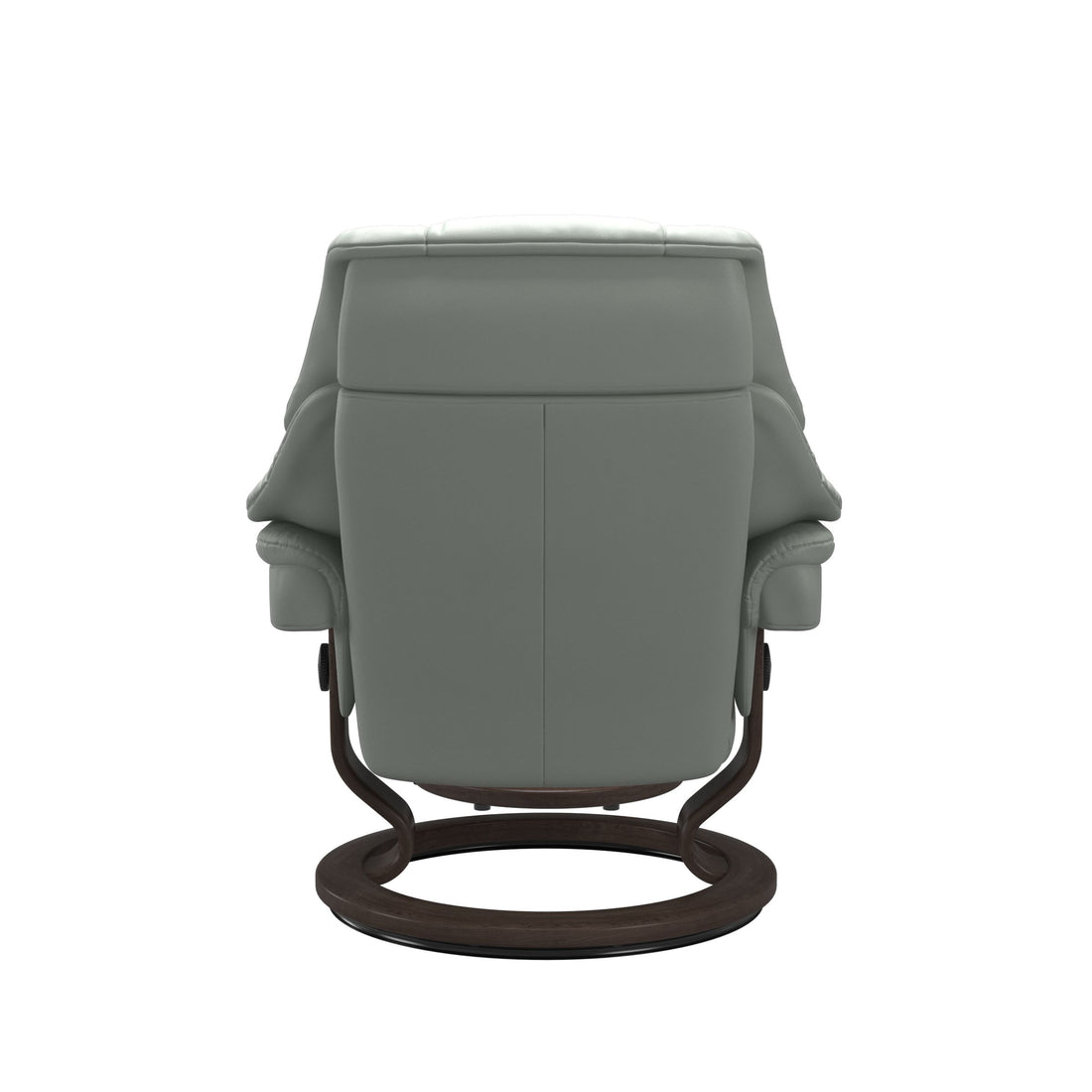 Stressless Reno Recliner Classic Base in Paloma Breezy Blue, Wenge, back view