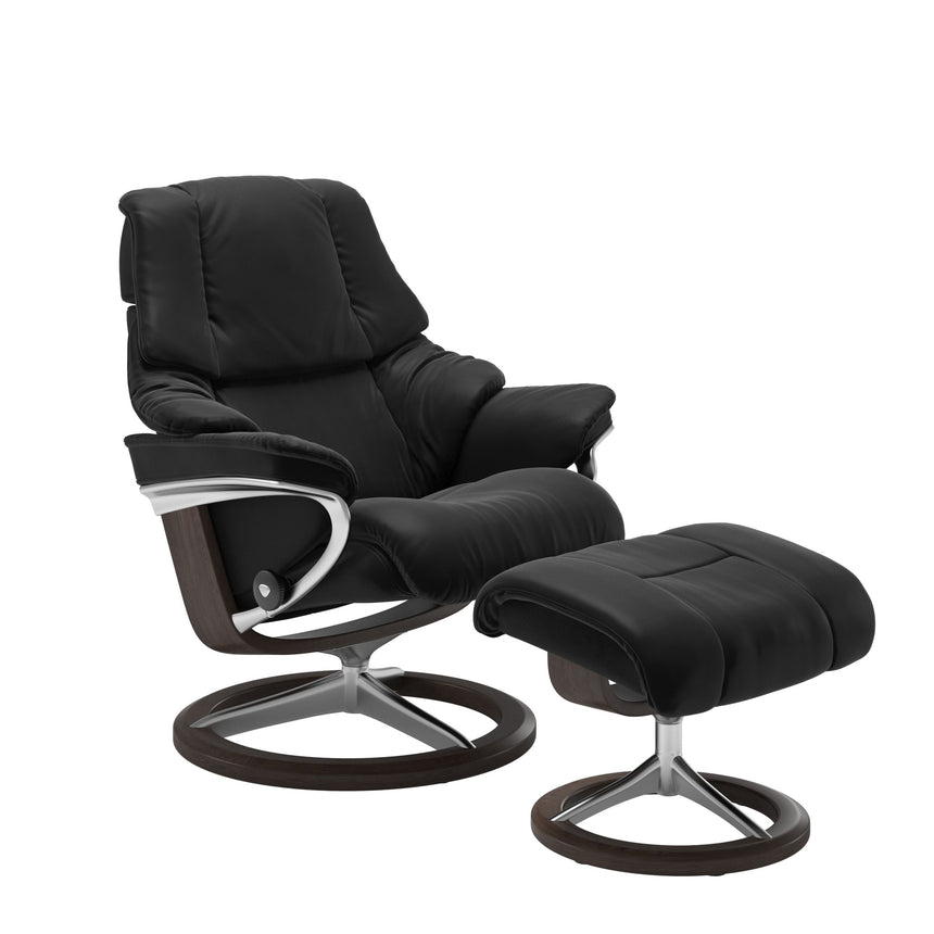 Reno Recliner - Signature Base - Paloma Black - Wenge Wood