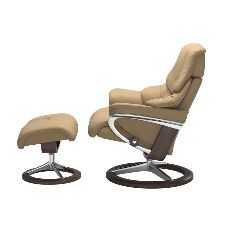 Reno Recliner - Signature Base - Paloma Sand - Wenge Wood