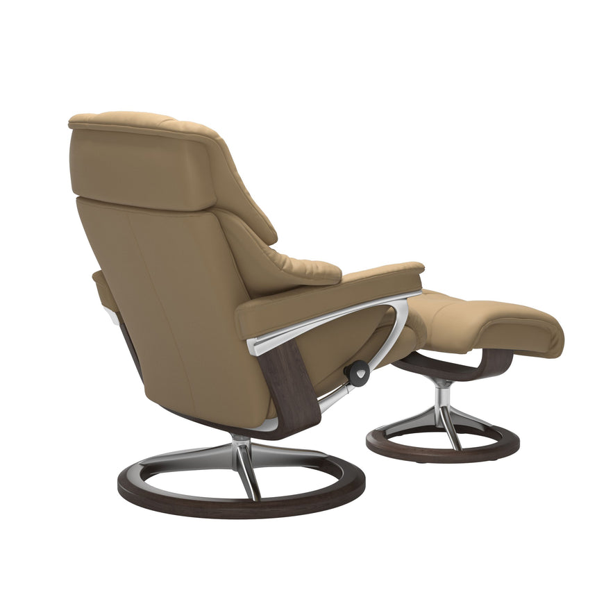 Reno Recliner - Signature Base - Paloma Sand - Wenge Wood