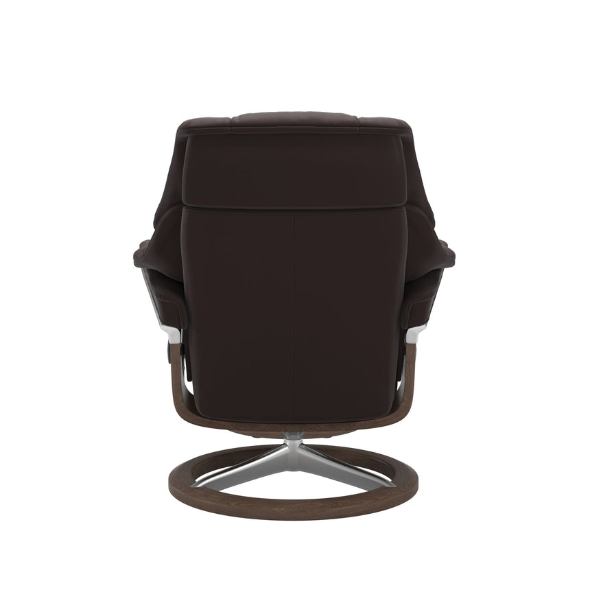 Reno Recliner - Signature Base - Paloma Chocolate - Walnut Wood