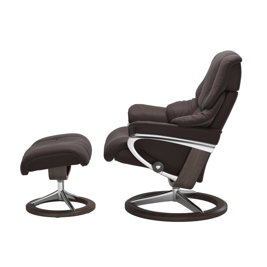 Reno Recliner - Signature Base - Paloma Chocolate - Wenge Wood