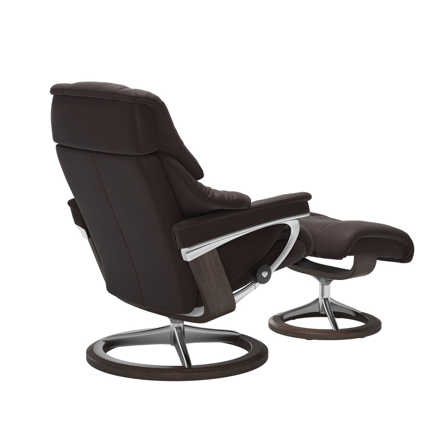 Reno Recliner - Signature Base - Paloma Chocolate - Wenge Wood