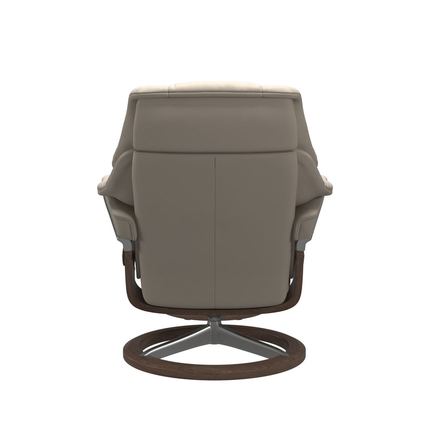 Reno Recliner - Signature Base - Paloma Fog - Walnut Wood