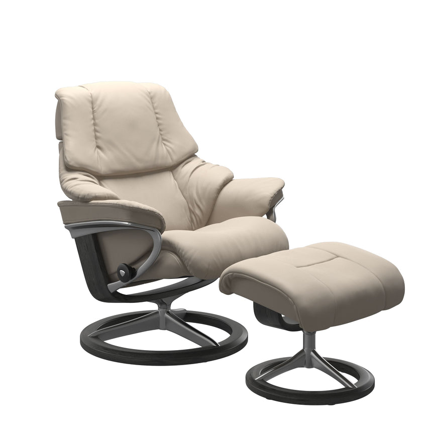 Reno Recliner - Signature Base - Paloma Fog - Grey Wood