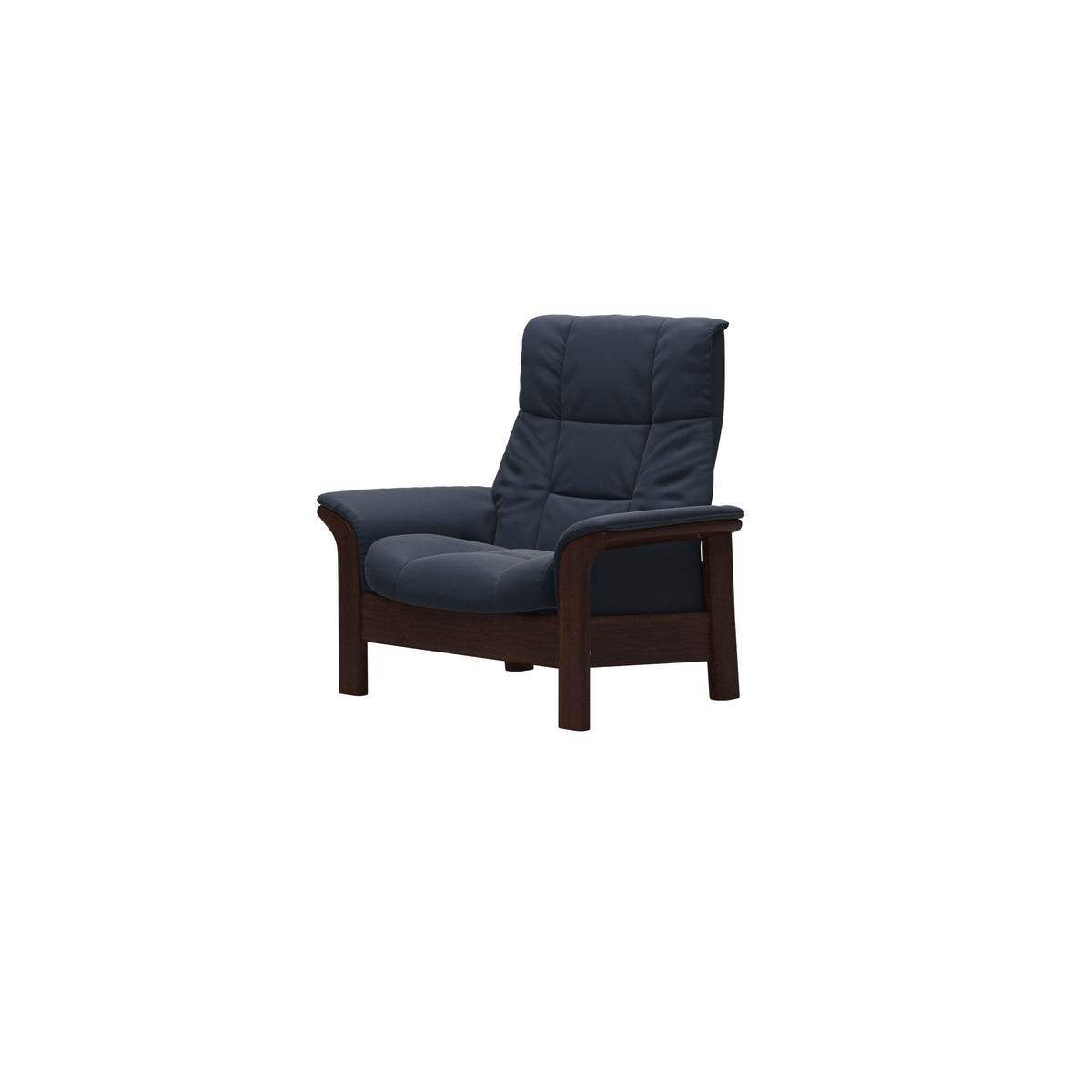 Buckingham HB Chair - Paloma Oxford Blue - Brown