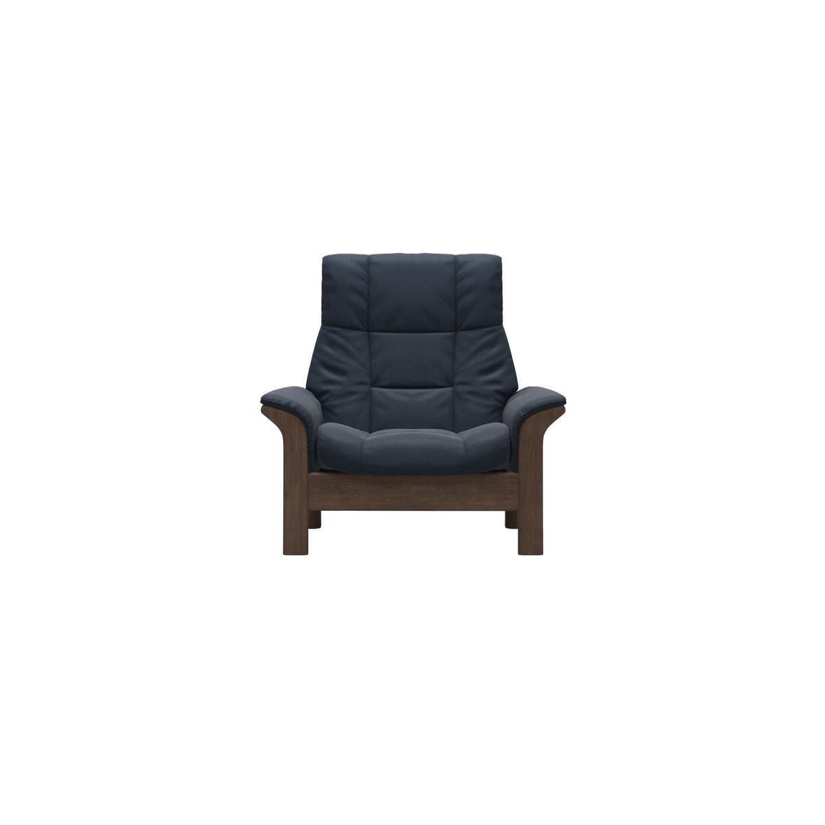Buckingham HB Chair - Paloma Oxford Blue - Walnut