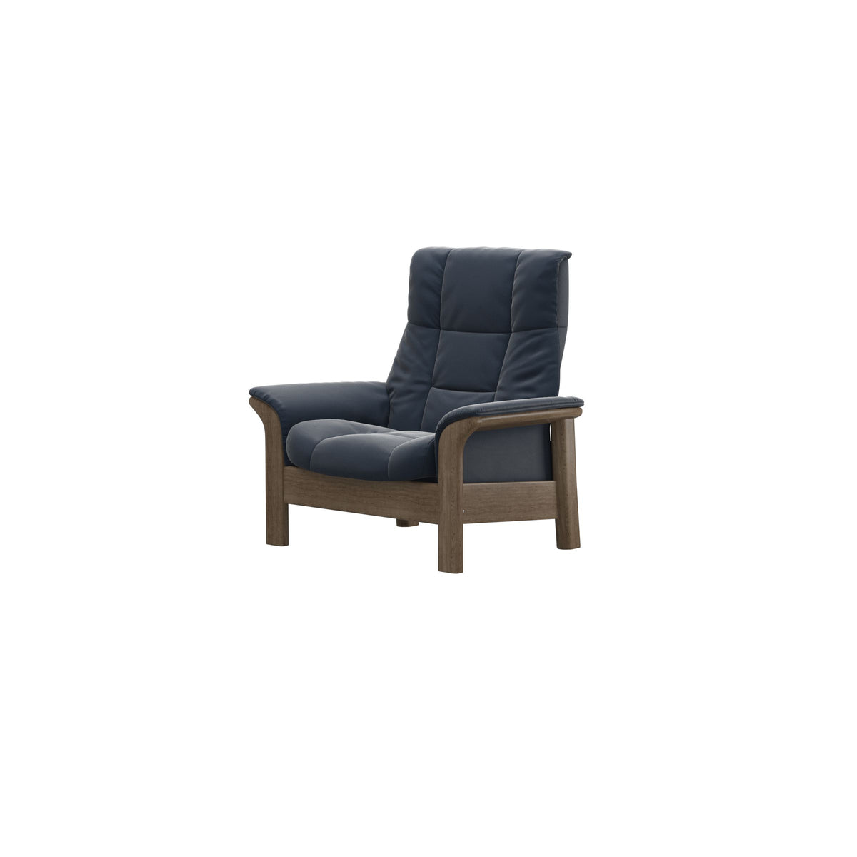 Buckingham HB Chair - Paloma Oxford Blue - Smoked Oak