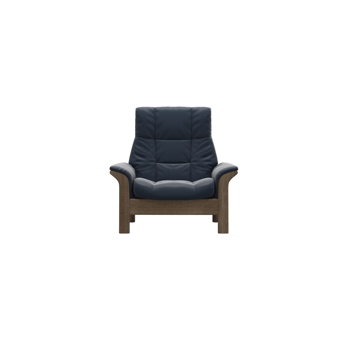 Buckingham HB Chair - Paloma Oxford Blue - Smoked Oak