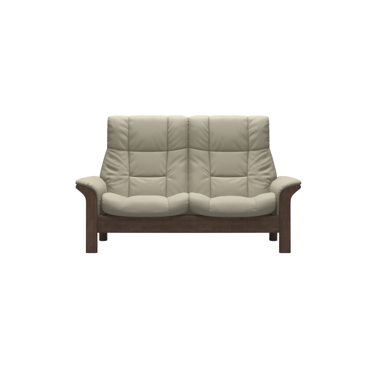 Buckingham HB 2-Seat - Paloma Light Grey - Walnut