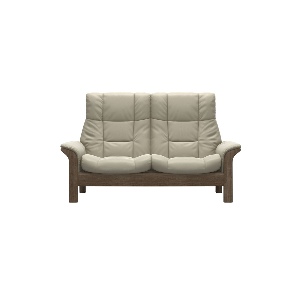 Buckingham HB 2-Seat - Paloma Light Grey - Smoked Oak
