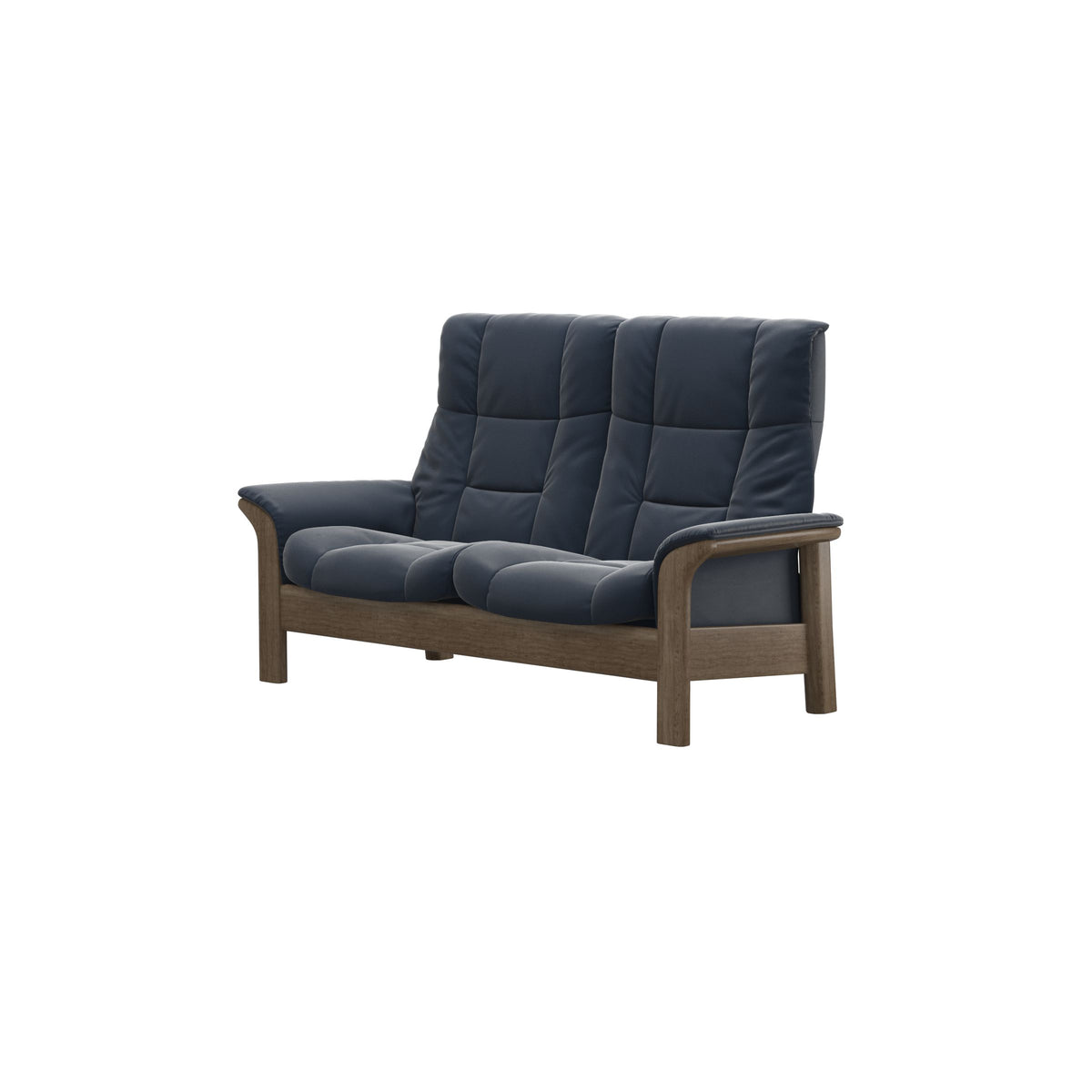 Buckingham HB 2-Seat - Paloma Oxford Blue - Smoked Oak