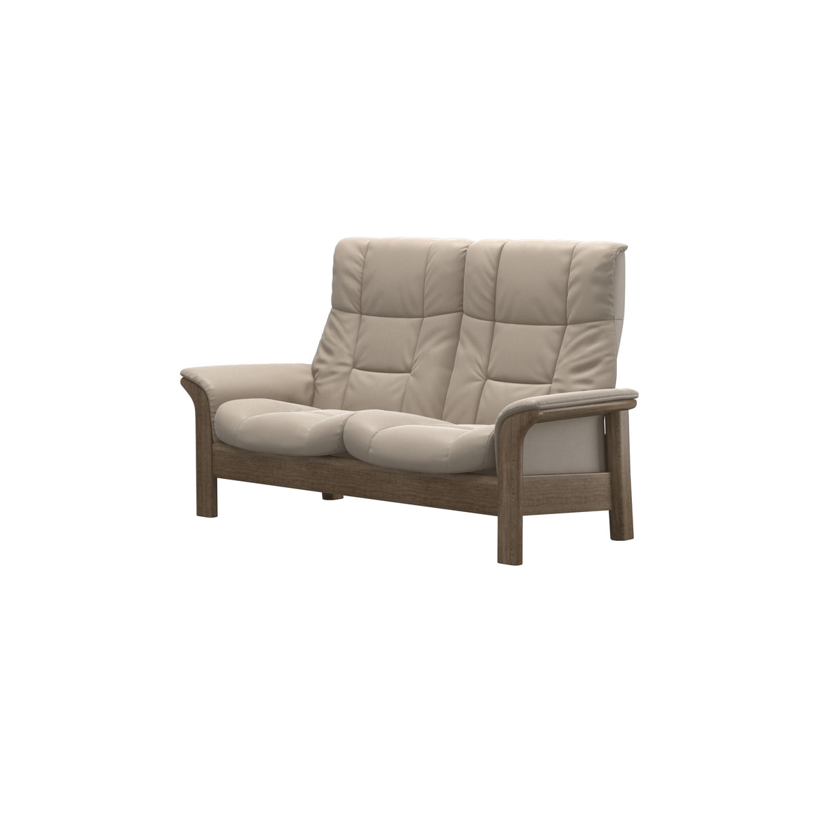 Buckingham HB 2-Seat - Paloma Mushroom - Smoked Oak