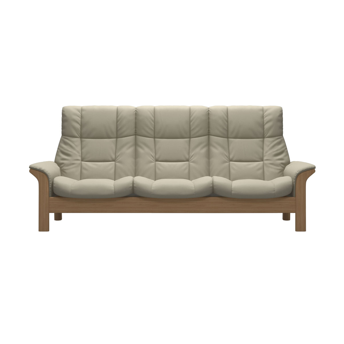 Buckingham HB 3-Seat - Paloma Light Grey - Oak