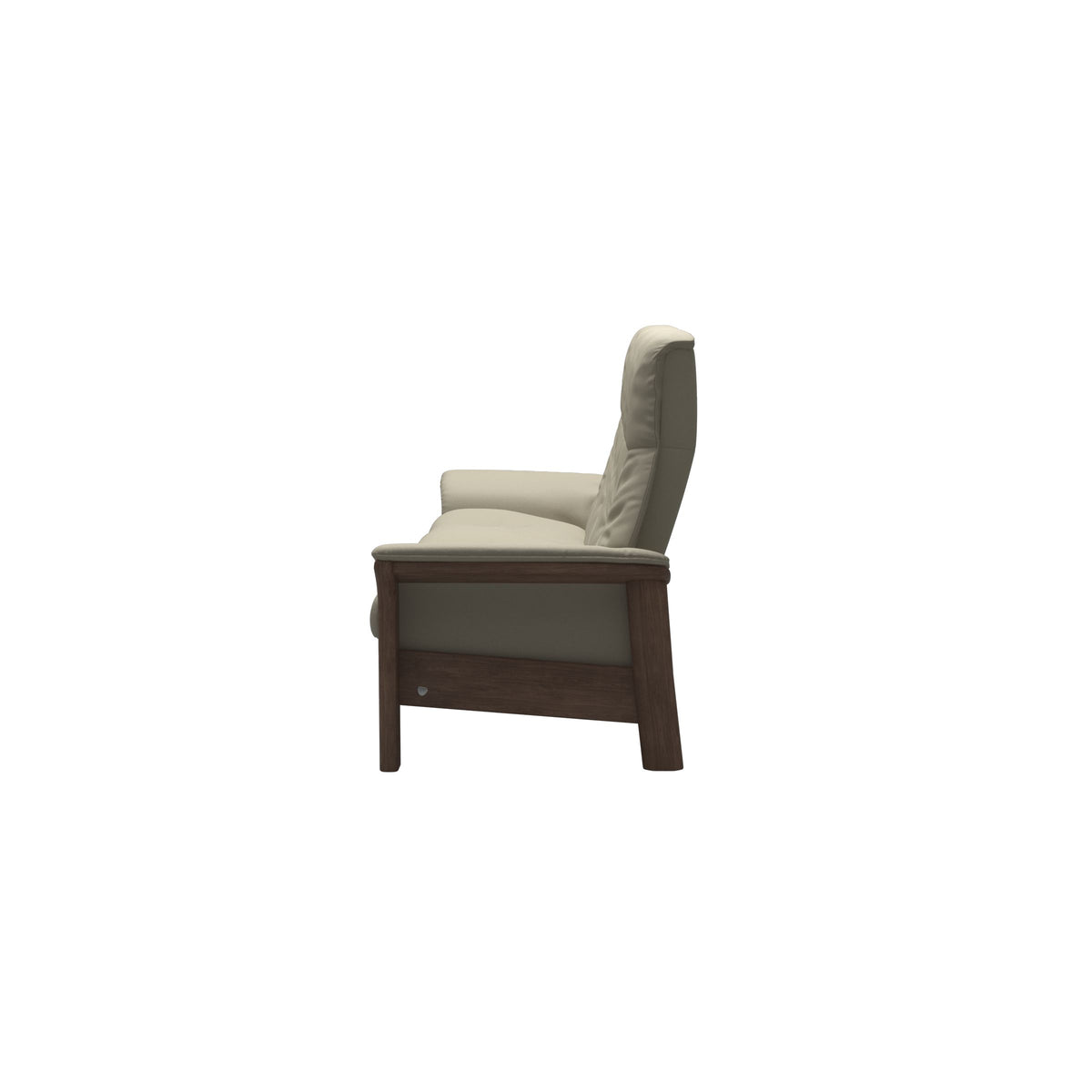 Buckingham HB 3-Seat - Paloma Light Grey - Walnut