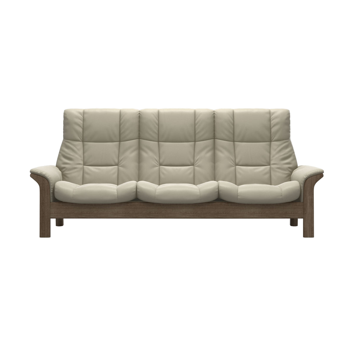 Buckingham HB 3-Seat - Paloma Light Grey - Smoked Oak