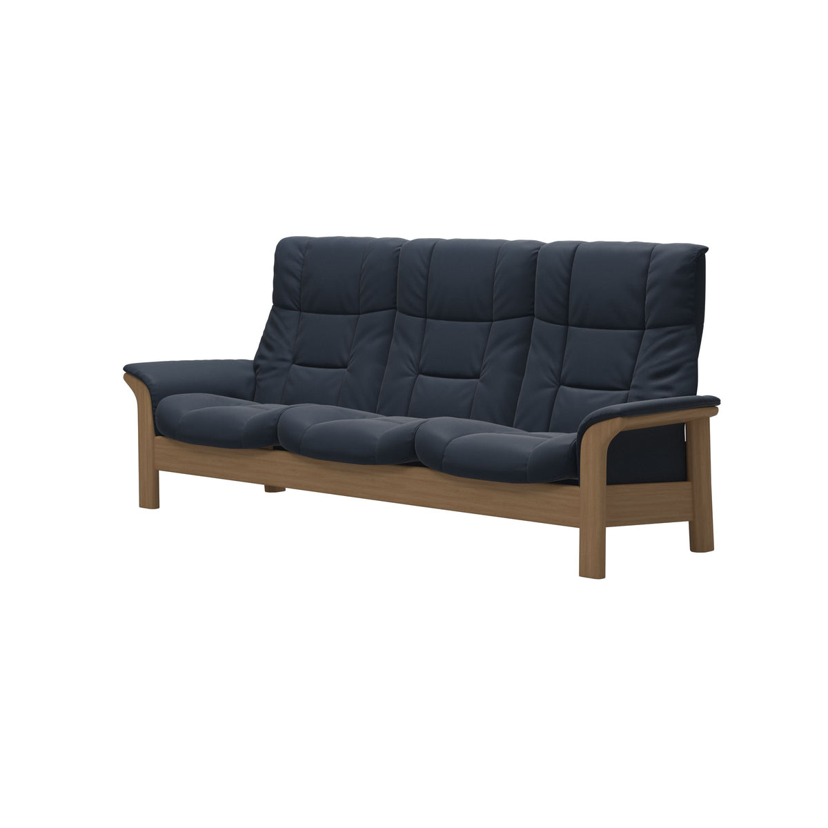 Buckingham HB 3-Seat - Paloma Oxford Blue - Oak