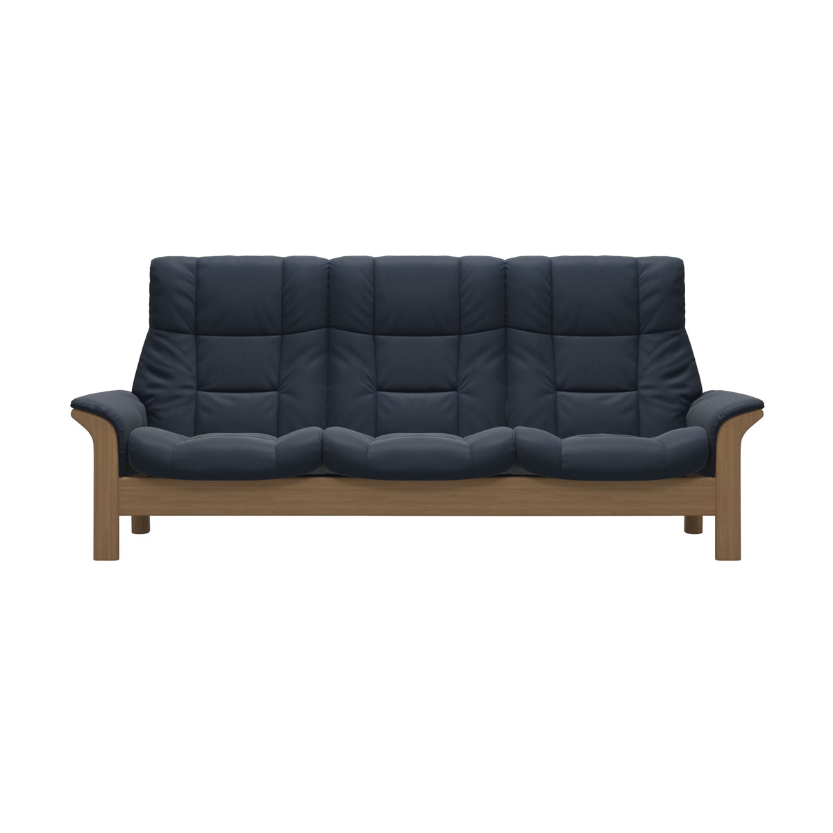 Buckingham HB 3-Seat - Paloma Oxford Blue - Oak