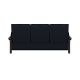 Buckingham HB 3-Seat - Paloma Oxford Blue - Walnut