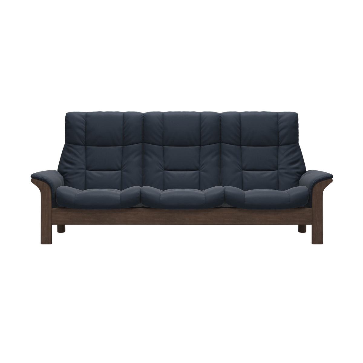 Buckingham HB 3-Seat - Paloma Oxford Blue - Walnut
