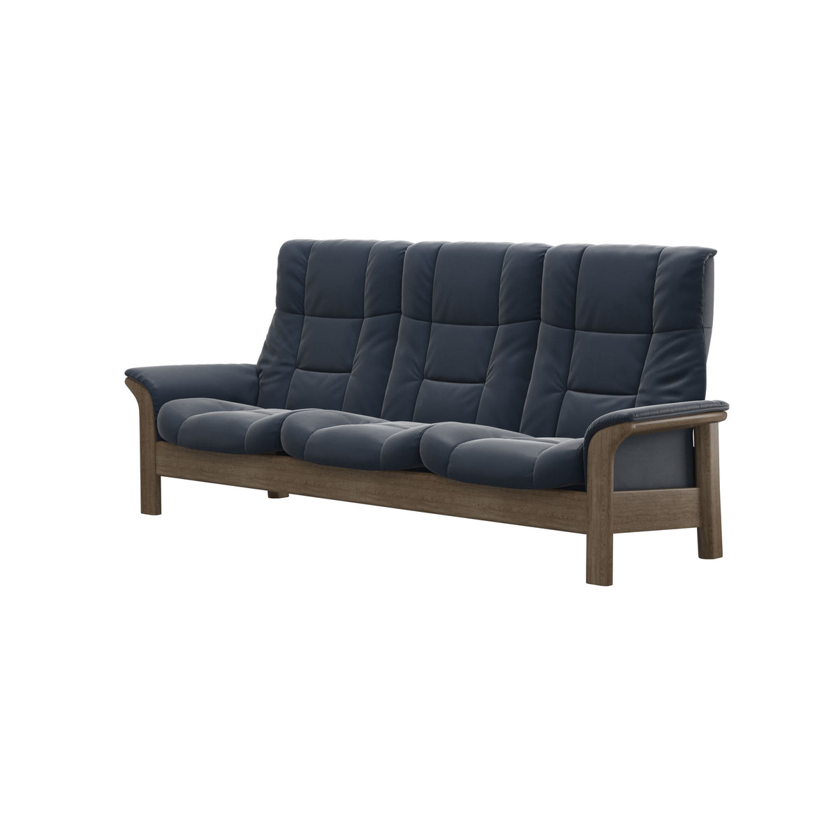 Buckingham HB 3-Seat - Paloma Oxford Blue - Smoked Oak