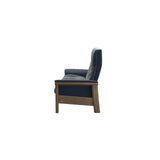 Buckingham HB 3-Seat - Paloma Oxford Blue - Smoked Oak