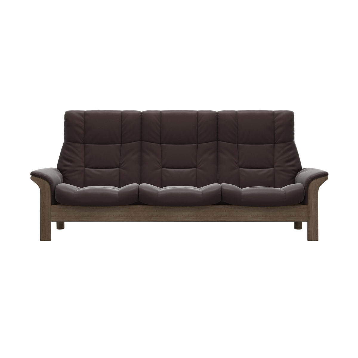 Buckingham HB 3-Seat - Paloma Chocolate - Smoked Oak
