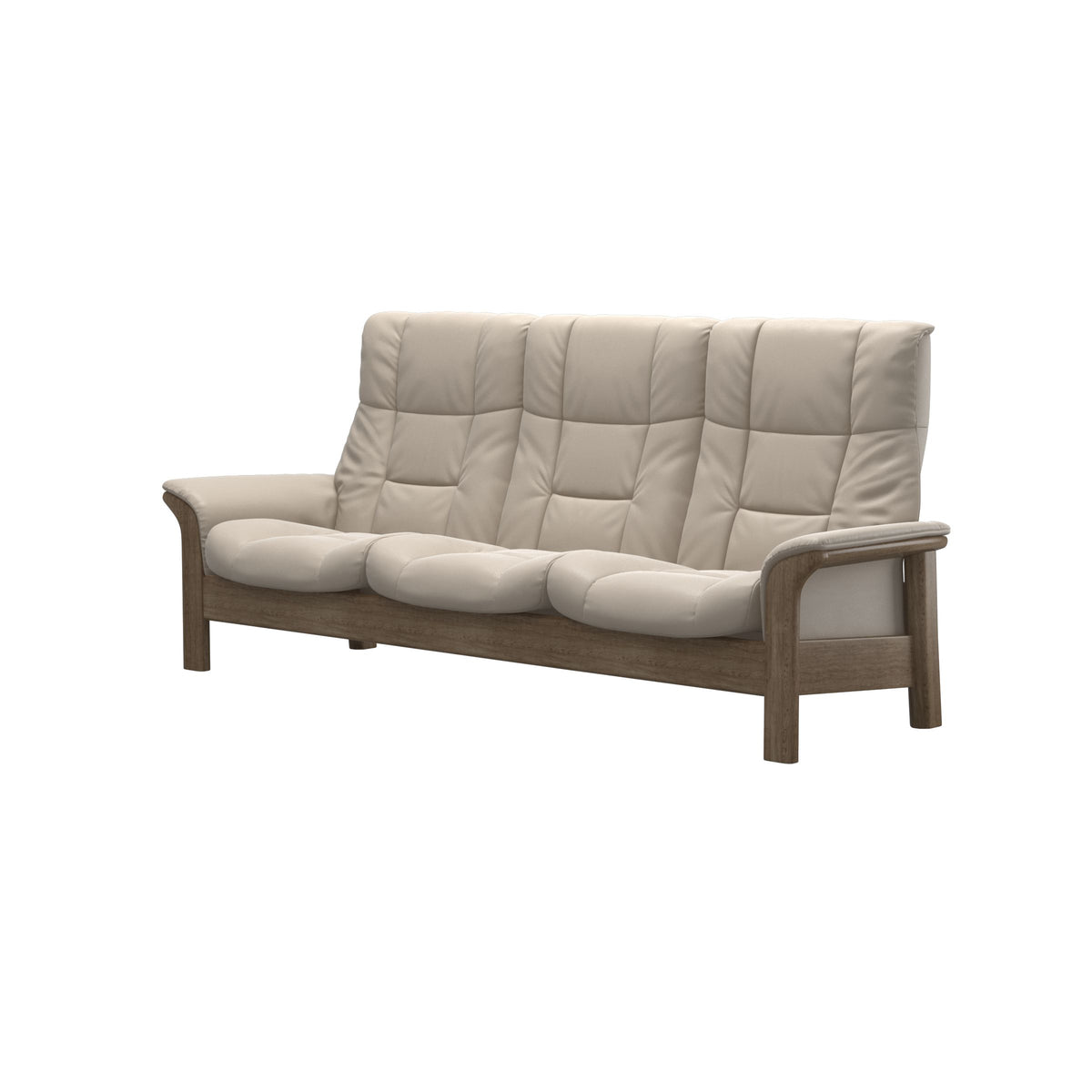 Buckingham HB 3-Seat - Paloma Fog - Smoked Oak