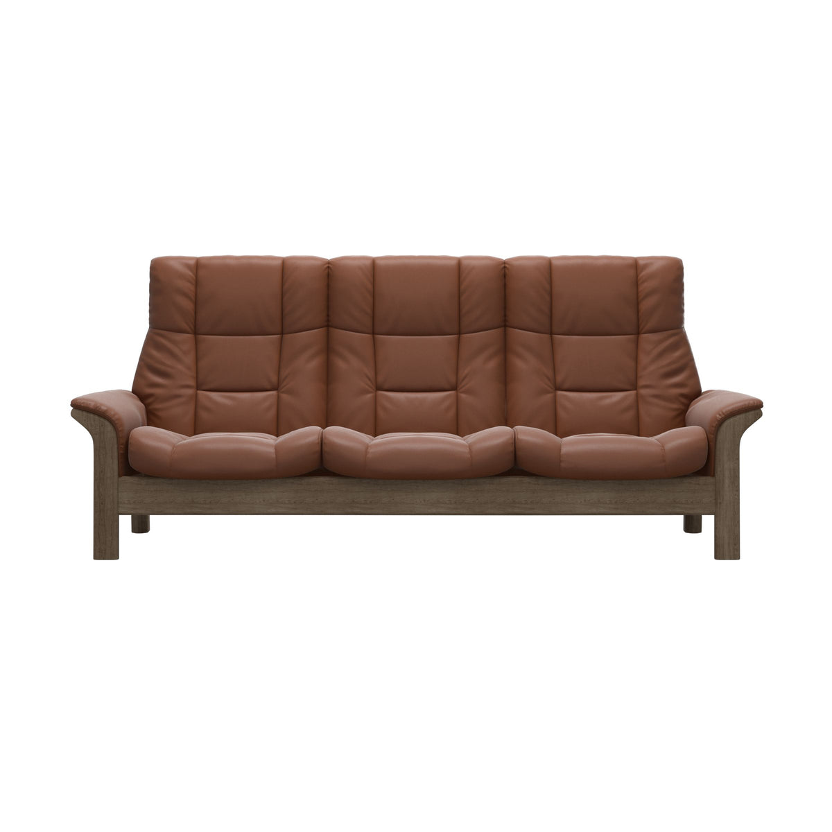 Buckingham HB 3-Seat - Paloma New Cognac - Smoked Oak