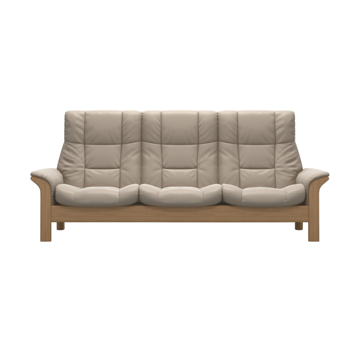 Buckingham HB 3-Seat - Paloma Mushroom - Oak