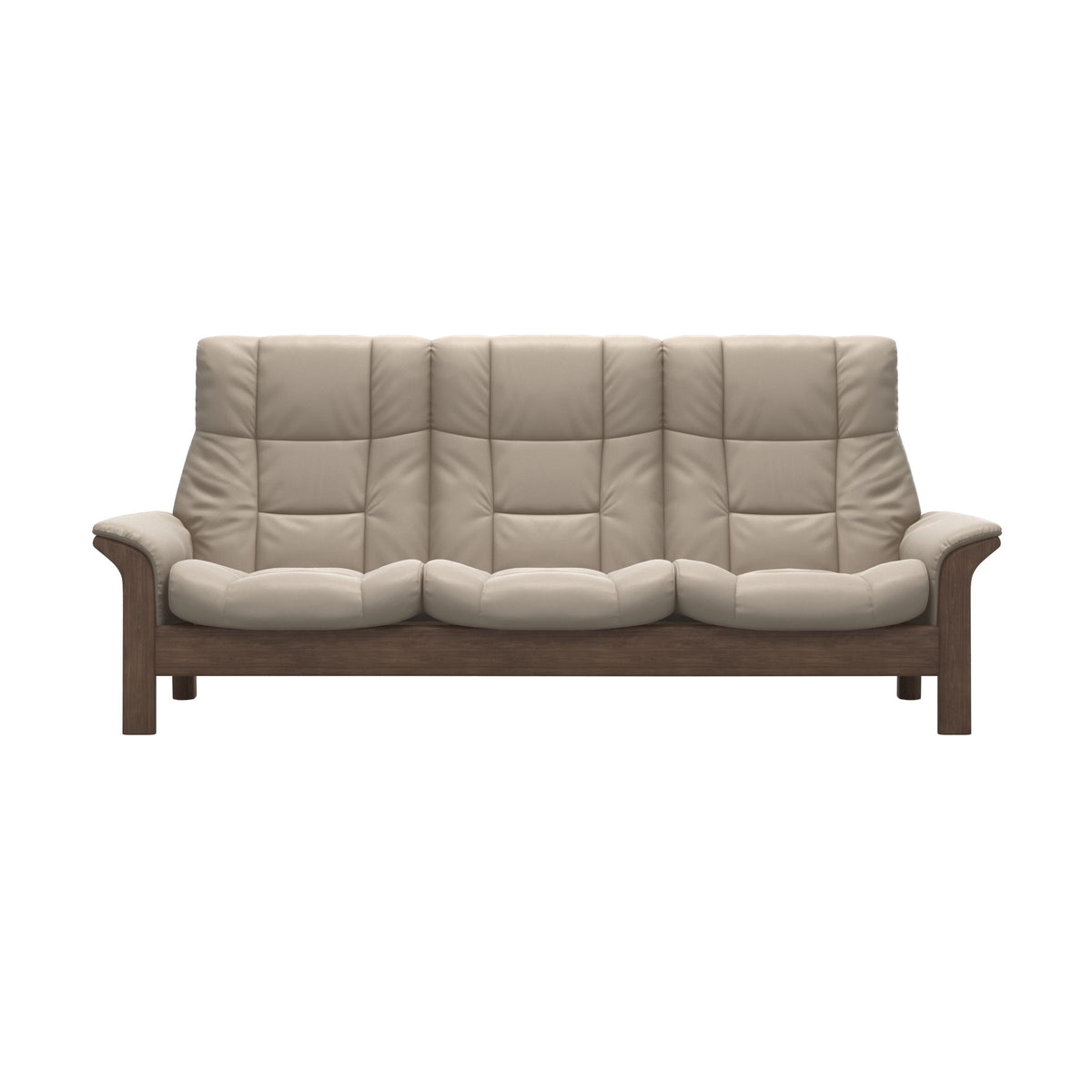 Buckingham HB 3-Seat - Paloma Mushroom - Walnut