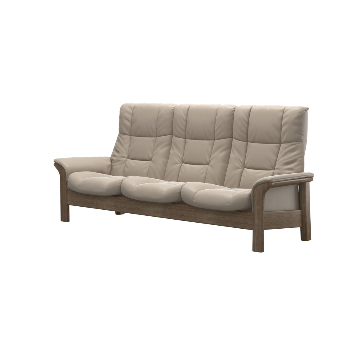 Buckingham HB 3-Seat - Paloma Mushroom - Smoked Oak