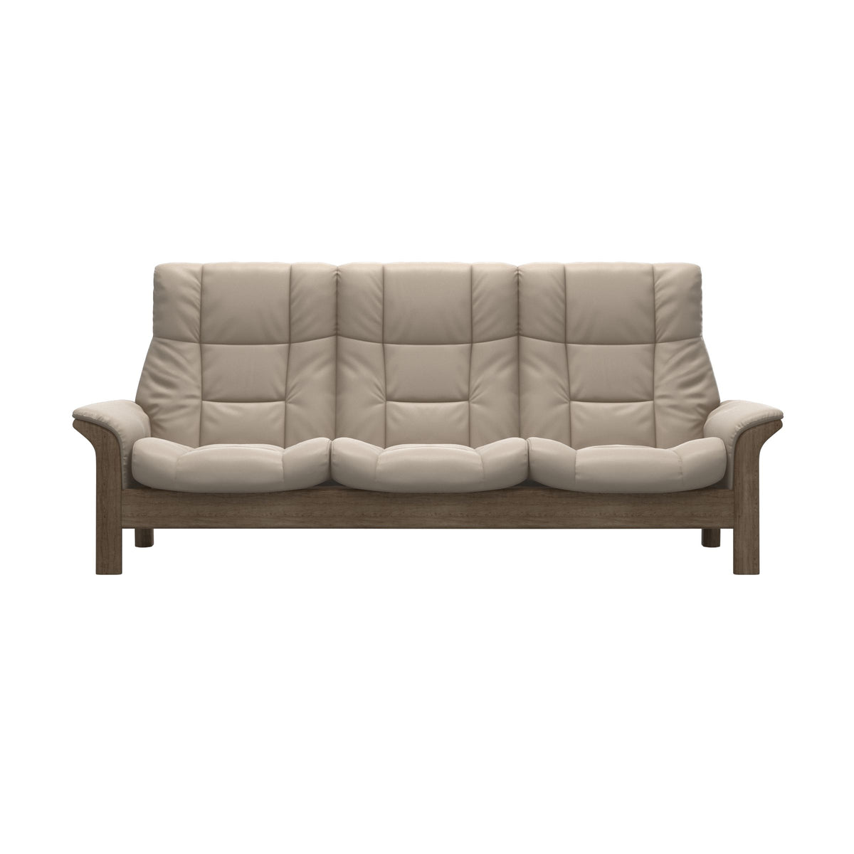Buckingham HB 3-Seat - Paloma Mushroom - Smoked Oak