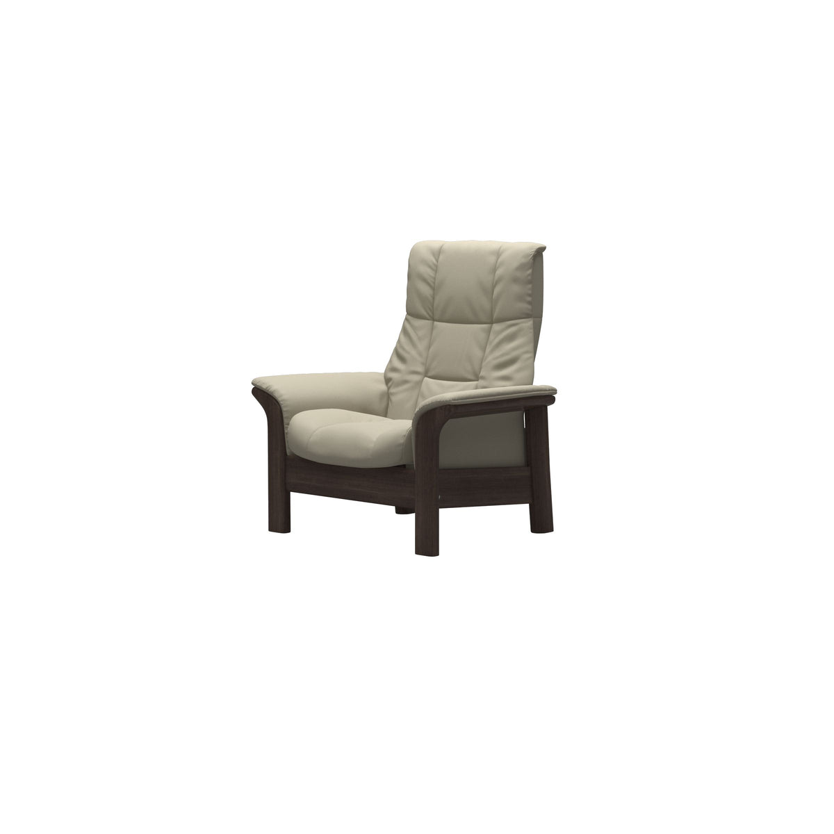 Stressless Windsor High Back Chair in Paloma Light Grey, Wenge, side view