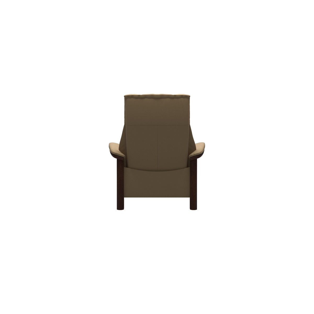Stressless Windsor High Back Chair in Paloma Sand, Brown, rear three-quarter view