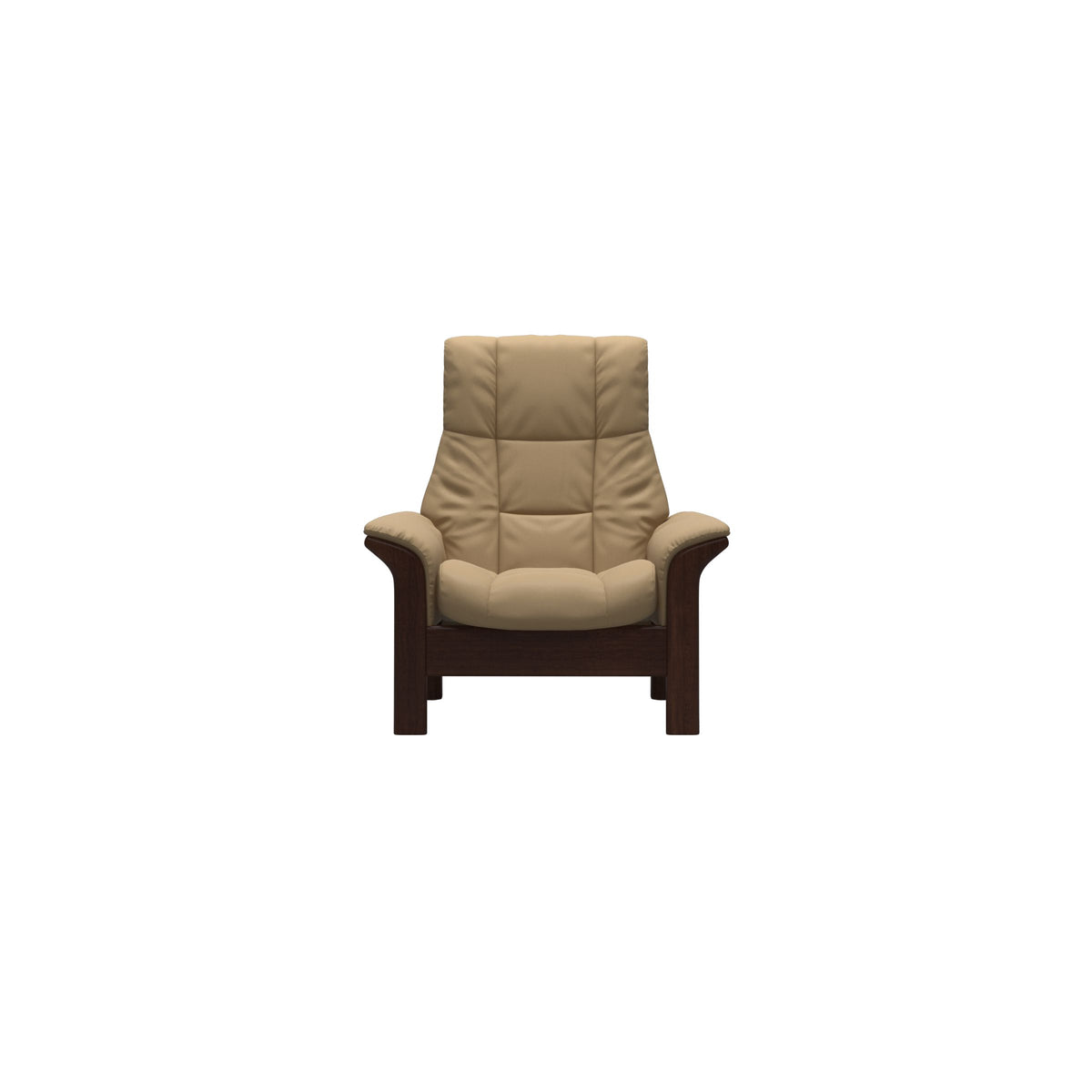 Stressless Windsor High Back Chair in Paloma Sand, Brown, front view