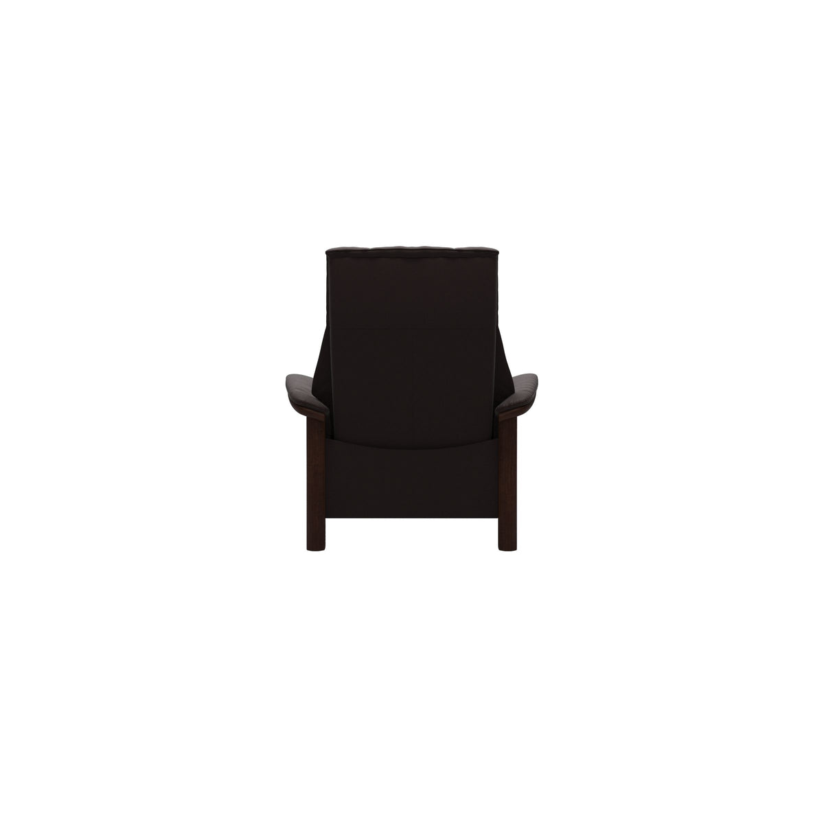 Stressless Windsor High Back Chair in Paloma Chocolate, Brown, rear three-quarter view